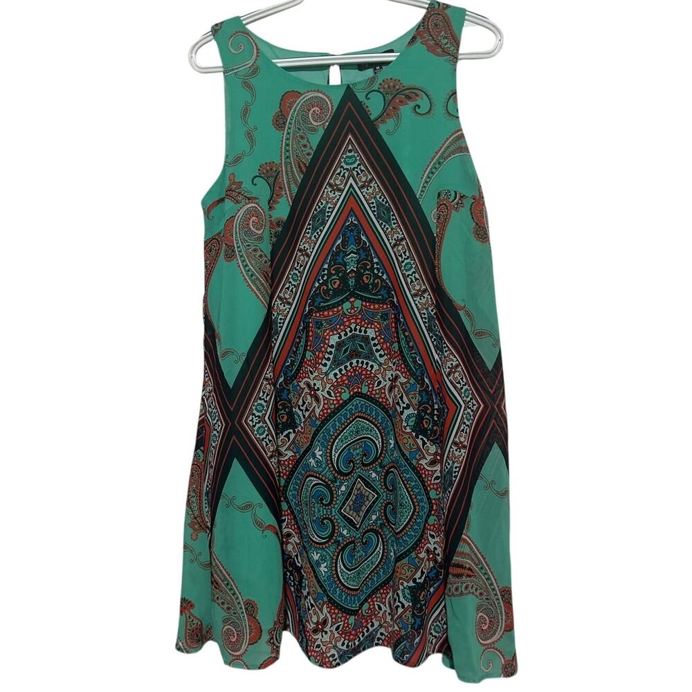 Sequin Hearts Women's Black Green‎ Orange Blue Sleeveless Lined Dress Size M